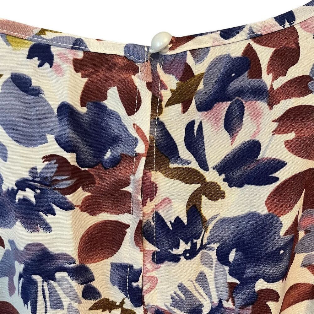 Floral Print Short Sleeve Midi Dress Large - Picture 3 of 7